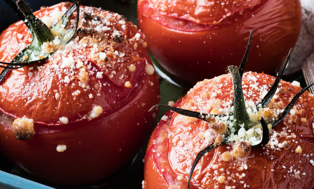Learning Together: Roasted Stuffed Roma Tomatoes Recipe
